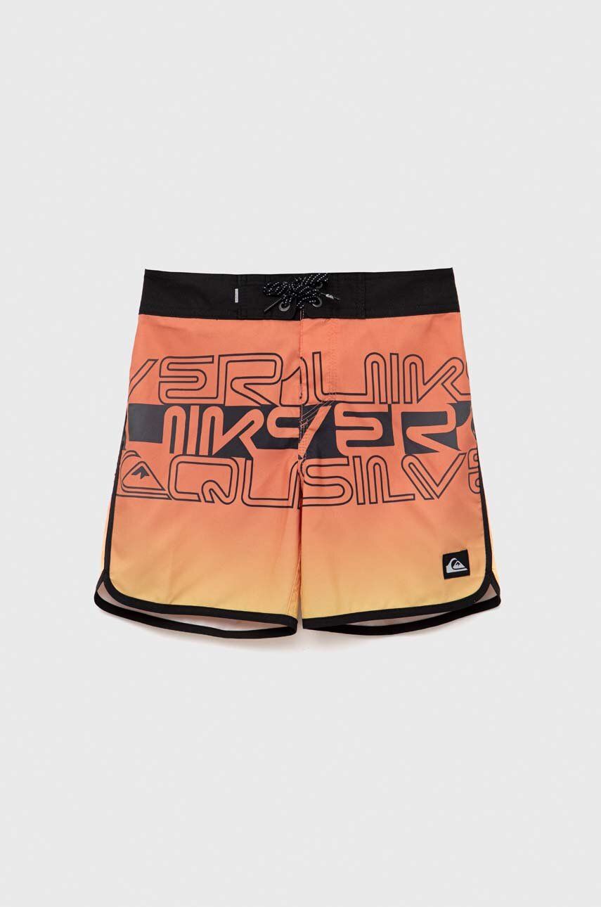 Quiksilver pantaloni scurti de baie copii culoarea portocaliu Quiksilver pantaloni scurti de baie copii culoarea portocaliu