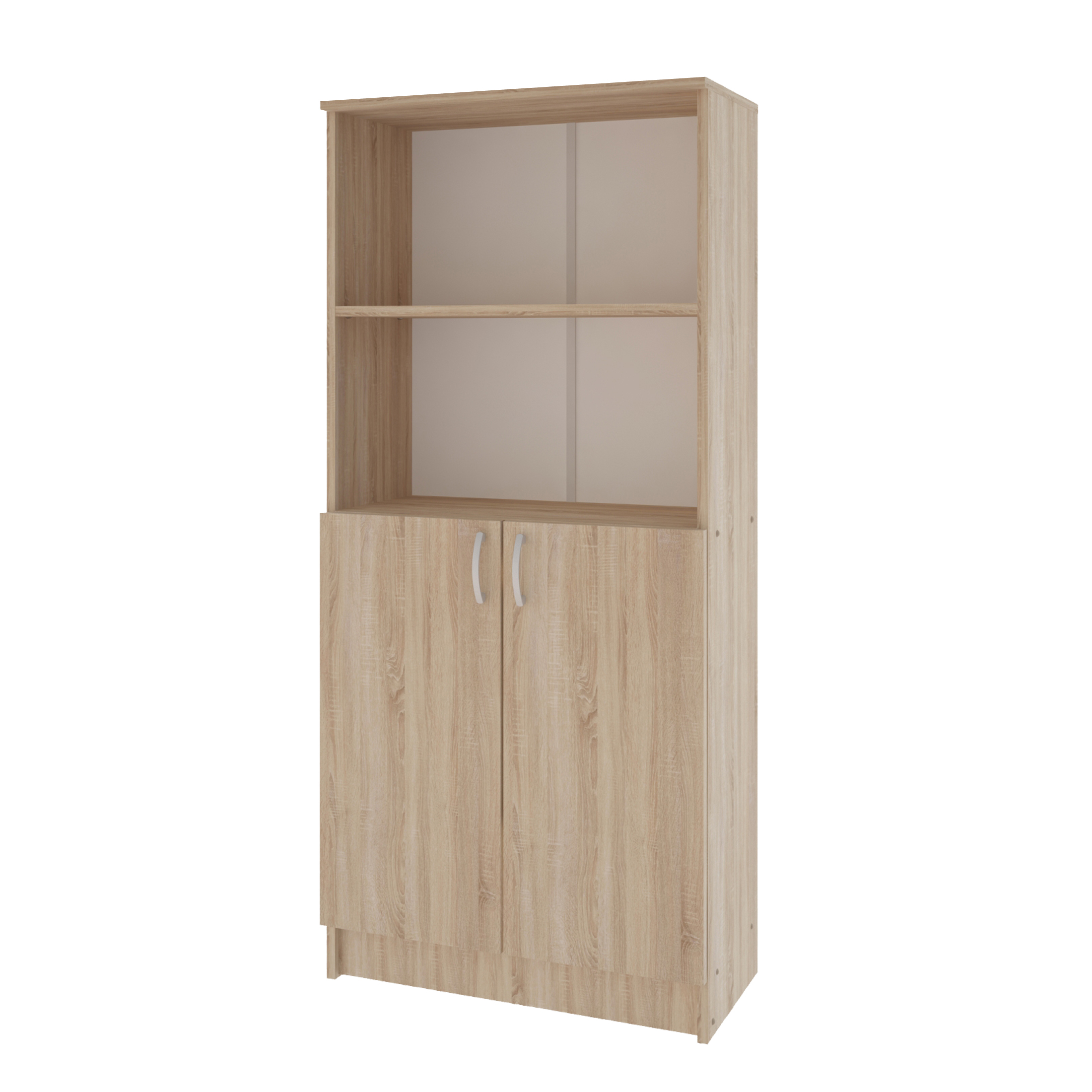 Biblioteca Flint, cu Usi Inferioare si O Polita, Stejar Sonoma, 70 x 32 x 159 cm Biblioteca Flint, cu Usi Inferioare si O Polita, Stejar Sonoma, 70 x 32 x 159 cm