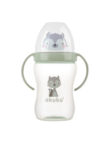 Cana cu cioc moale din silicon 240 ml Akuku A0220, Verde 6-9 luni, Engros Cana cu cioc moale din silicon 240 ml Akuku A0220, Verde 6-9 luni, Engros
