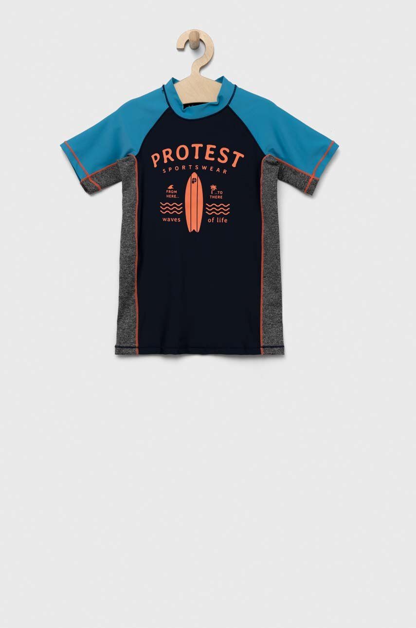 Protest tricou de înot pentru copii PRTAKINO JR culoarea albastru marin Protest tricou de înot pentru copii PRTAKINO JR culoarea albastru marin