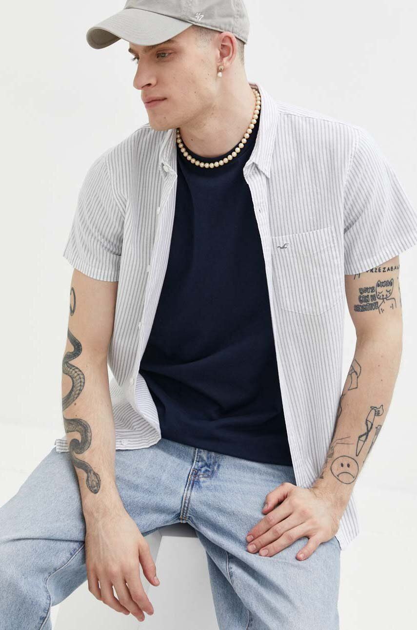 Hollister Co. camasa barbati, culoarea verde, cu guler button-down, regular Hollister Co. camasa barbati, culoarea verde, cu guler button-down, regular