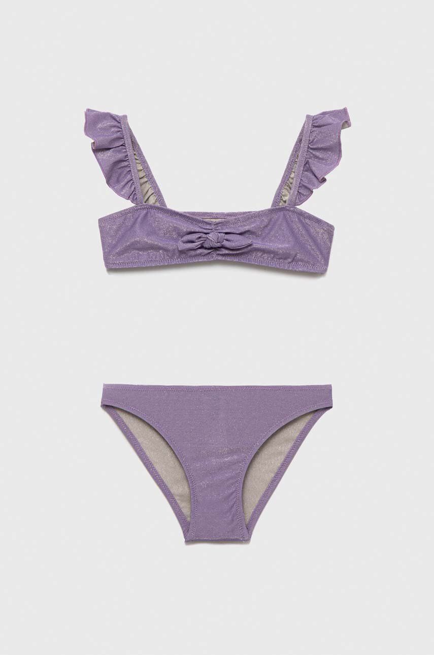 United Colors of Benetton costum de baie pentru copii din două piese culoarea violet United Colors of Benetton costum de baie pentru copii din două piese culoarea violet