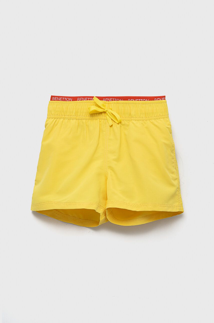United Colors of Benetton pantaloni scurti de baie copii culoarea galben United Colors of Benetton pantaloni scurti de baie copii culoarea galben