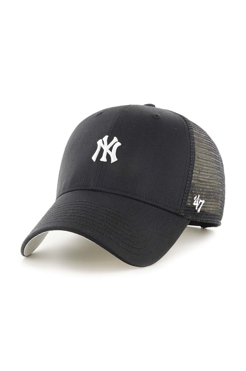 47brand sapca MLB New York Yankees culoarea negru, cu imprimeu 47brand sapca MLB New York Yankees culoarea negru, cu imprimeu