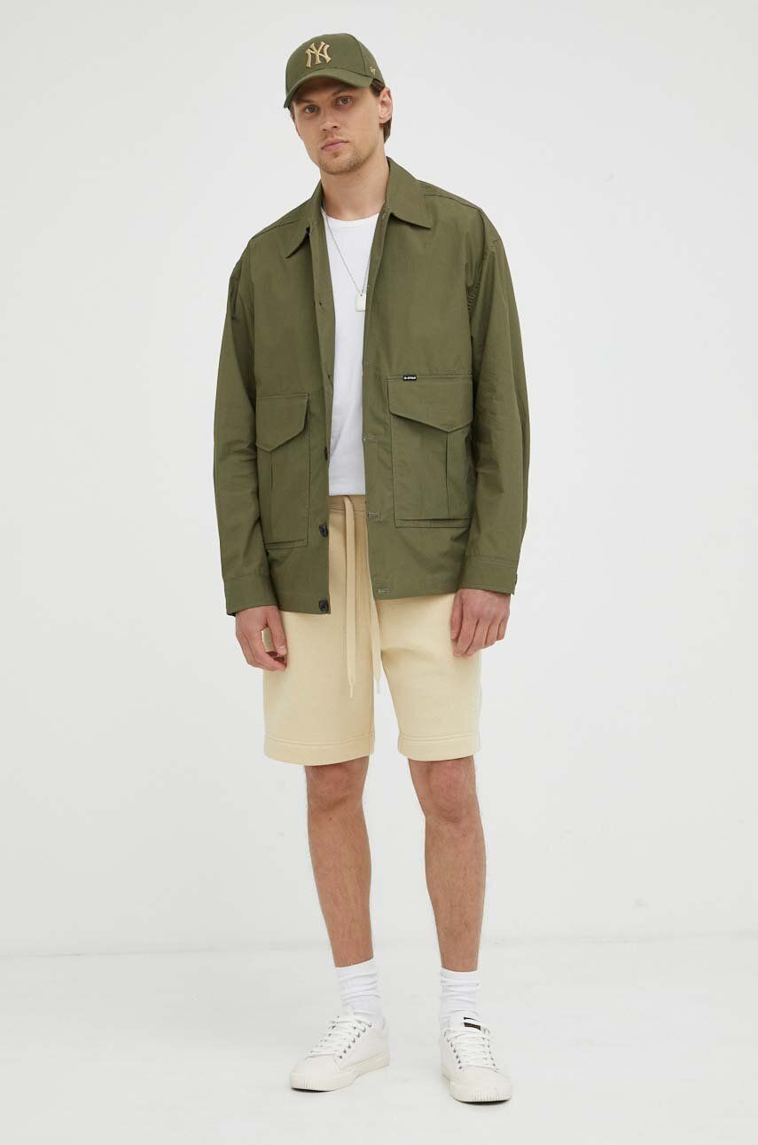 G-Star Raw geaca barbati, culoarea verde, de tranzitie, oversize G-Star Raw geaca barbati, culoarea verde, de tranzitie, oversize