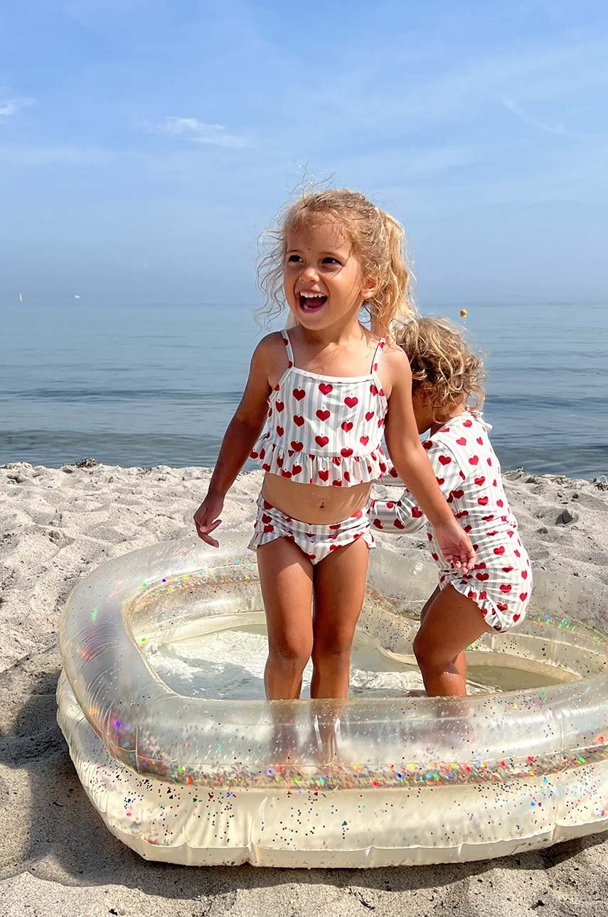 Konges Sløjd costum de baie pentru copii din două piese culoarea rosu Konges Sløjd costum de baie pentru copii din două piese culoarea rosu