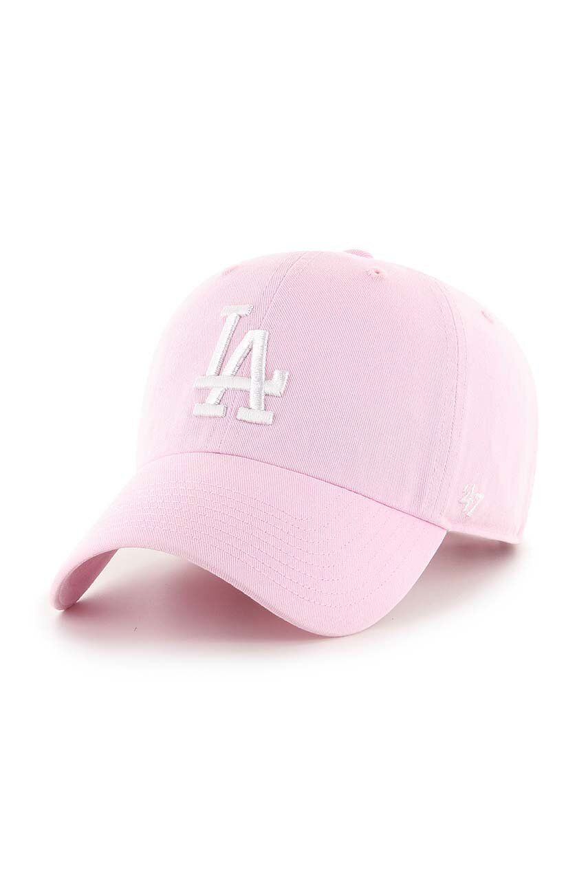 47brand șapcă de baseball din bumbac MLB Los Angeles Dodgers culoarea roz, cu imprimeu B-RGW12GWSNL-PTA 47brand șapcă de baseball din bumbac MLB Los Angeles Dodgers culoarea roz, cu imprimeu B-RGW12GWSNL-PTA