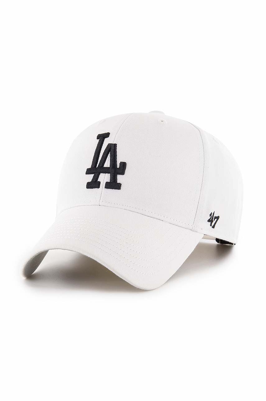 47brand sapca MLB Los Angeles Dodgers culoarea alb, cu imprimeu 47brand sapca MLB Los Angeles Dodgers culoarea alb, cu imprimeu