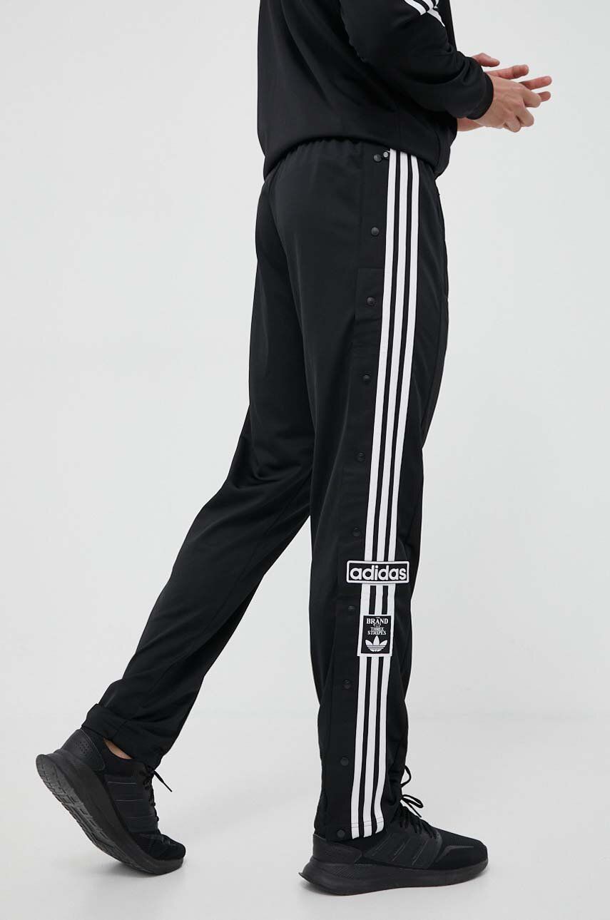 adidas Originals pantaloni de trening ADIBREAK culoarea negru, cu imprimeu HN6098-BLACK adidas Originals pantaloni de trening ADIBREAK culoarea negru, cu imprimeu HN6098-BLACK