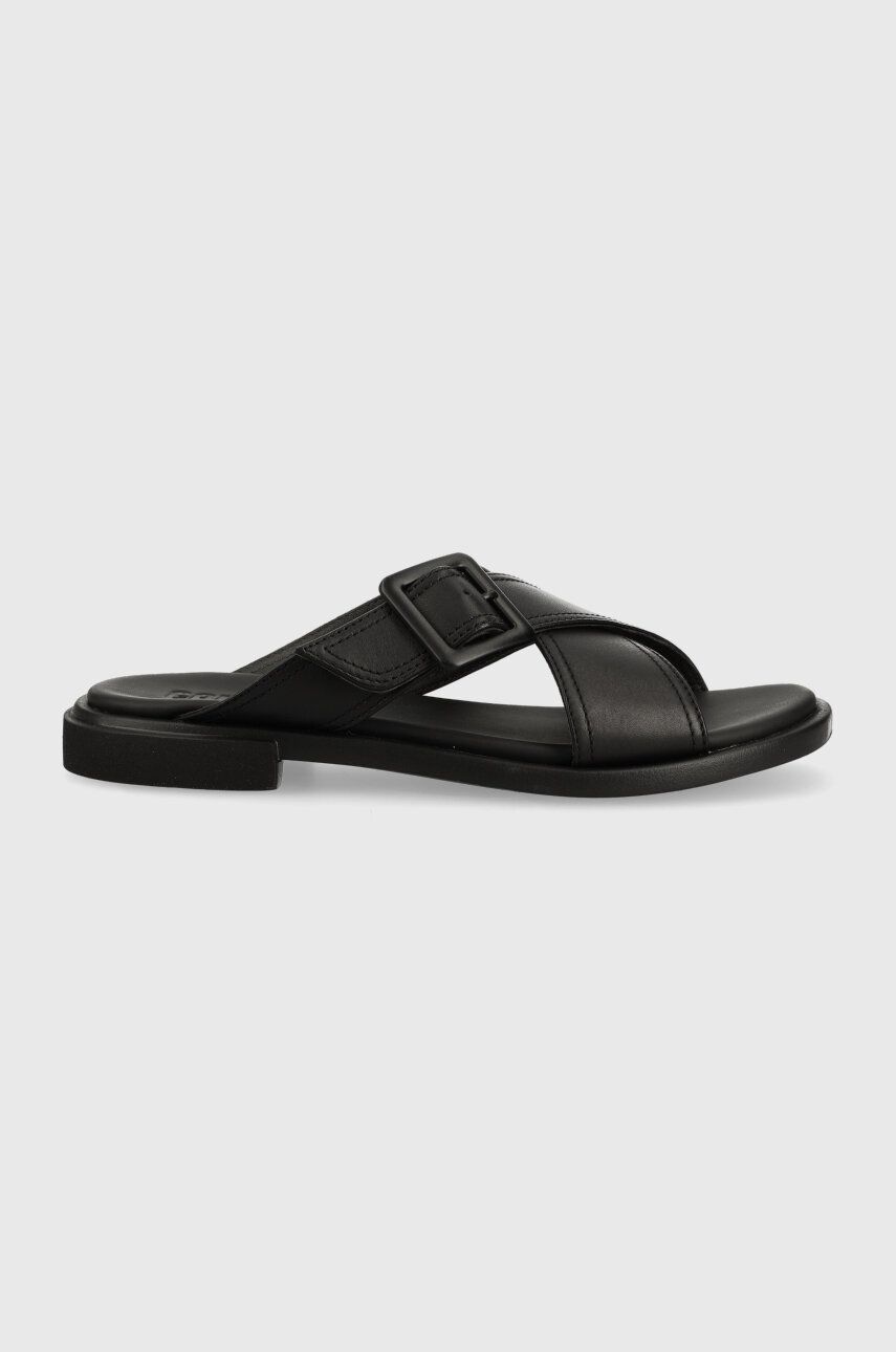Camper slapi de piele Edy femei, culoarea negru, K201384.002 Camper slapi de piele Edy femei, culoarea negru, K201384.002