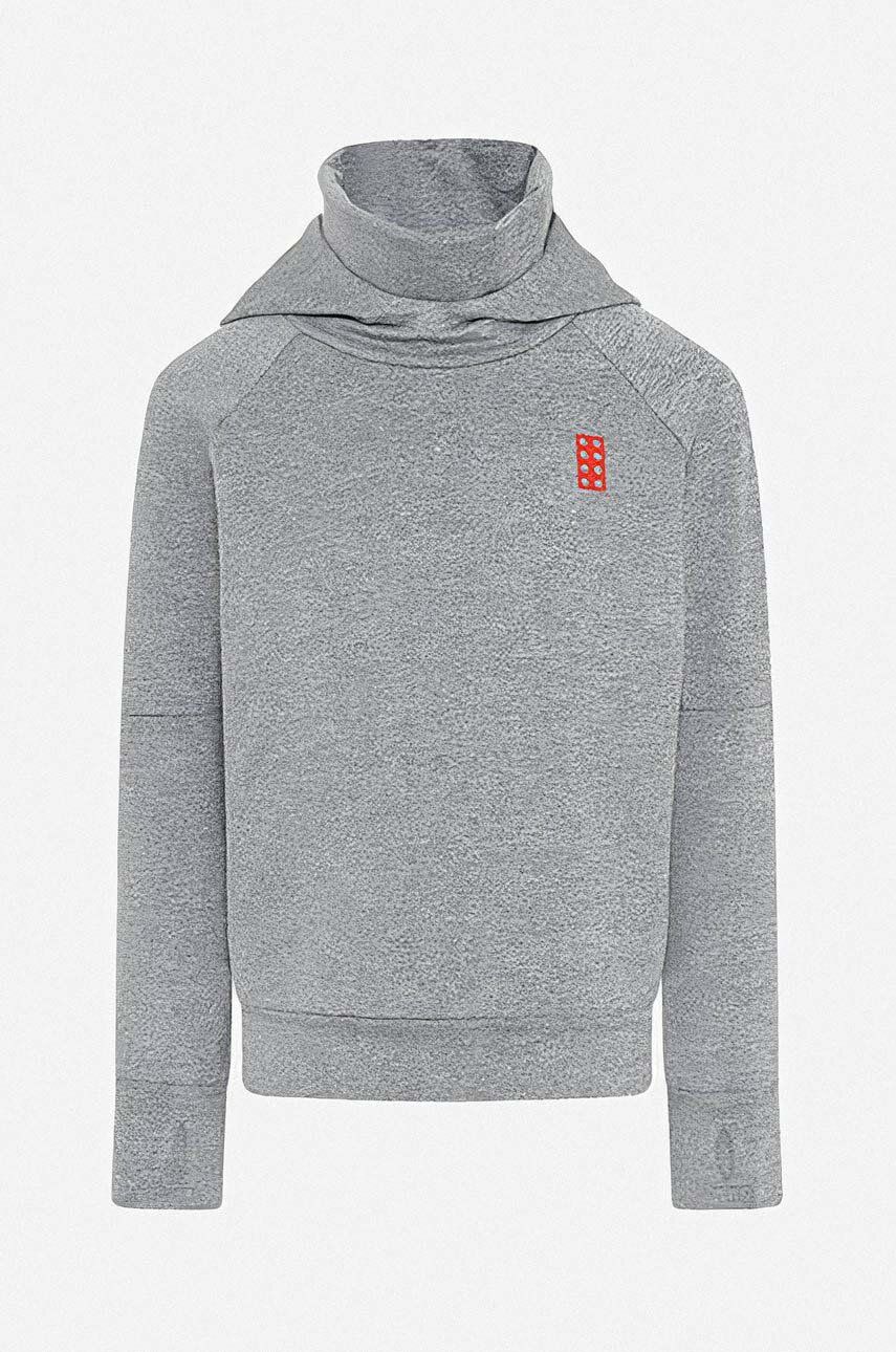 Lego bluza copii culoarea gri, cu glugă, cu imprimeu, Bluza Lego Wear Lwsaipal 609 Hoodie 11010566 590 Lego bluza copii culoarea gri, cu glugă, cu imprimeu, Bluza Lego Wear Lwsaipal 609 Hoodie 11010566 590
