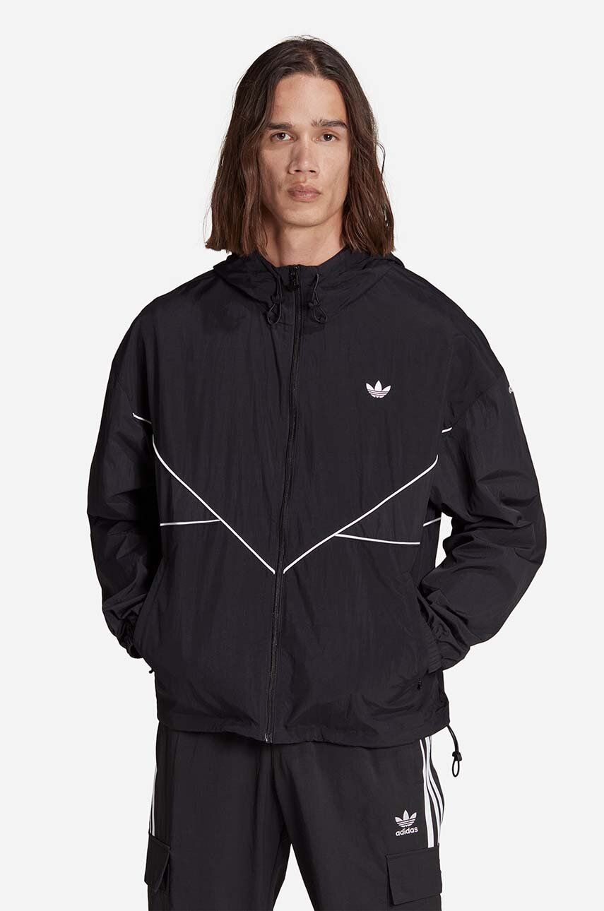 adidas Originals windbreaker Adicolor Seasonal Archive Windbreaker culoarea negru, de tranziție HR3322-black adidas Originals windbreaker Adicolor Seasonal Archive Windbreaker culoarea negru, de tranziție HR3322-black