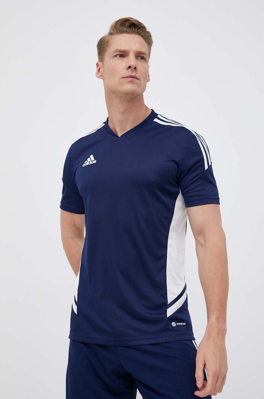 adidas Performance tricou de antrenament Condivo 22 culoarea albastru marin, cu imprimeu adidas Performance tricou de antrenament Condivo 22 culoarea albastru marin, cu imprimeu