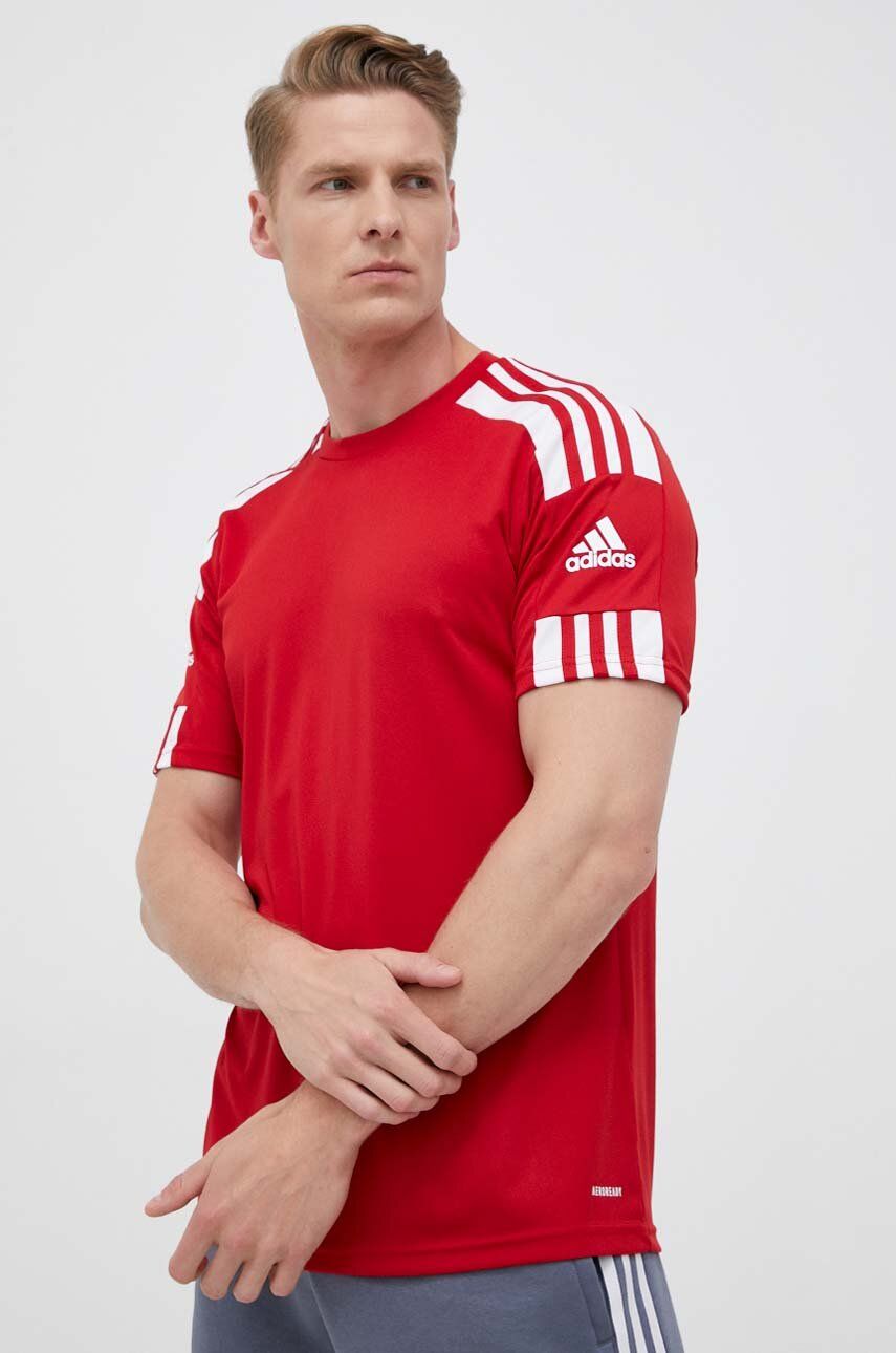 adidas Performance tricou de antrenament Squadra 21 culoarea rosu, cu imprimeu adidas Performance tricou de antrenament Squadra 21 culoarea rosu, cu imprimeu
