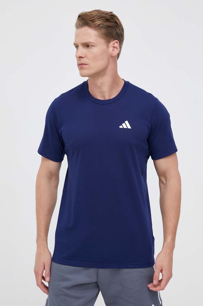 adidas Performance tricou de antrenament Train Essentials Feelready culoarea albastru marin, neted adidas Performance tricou de antrenament Train Essentials Feelready culoarea albastru marin, neted