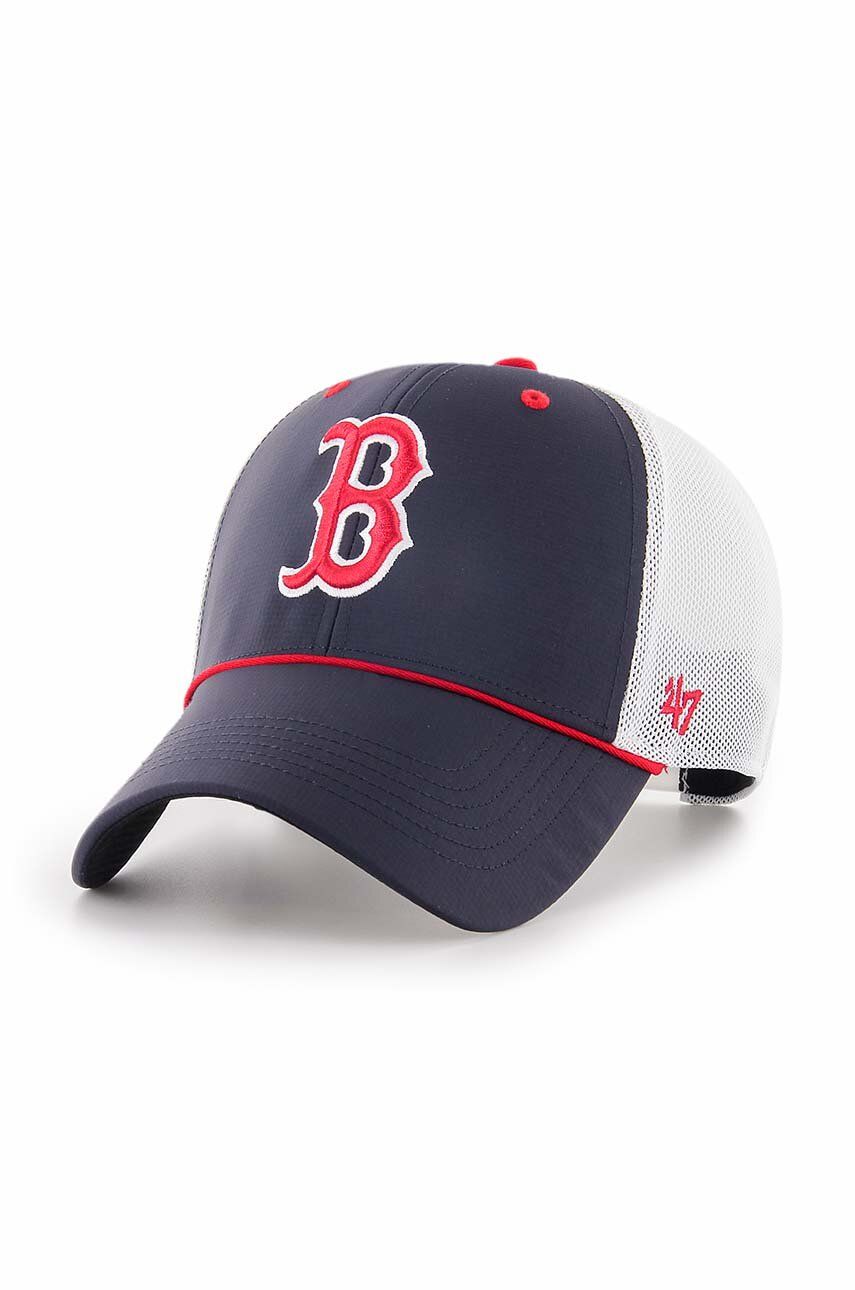 47brand sapca MLB Boston Red Sox culoarea albastru marin, cu imprimeu 47brand sapca MLB Boston Red Sox culoarea albastru marin, cu imprimeu