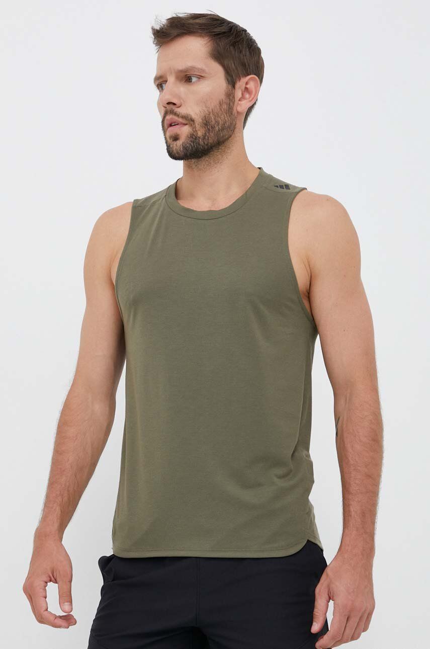 adidas Performance tricou de antrenament Designed 4 Training culoarea verde adidas Performance tricou de antrenament Designed 4 Training culoarea verde