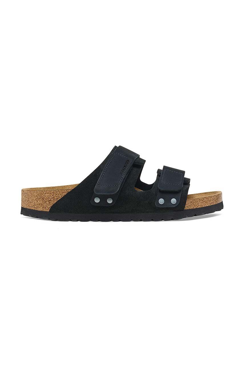 Birkenstock papuci din piele Uji femei, culoarea negru, 1024832 Birkenstock papuci din piele Uji femei, culoarea negru, 1024832