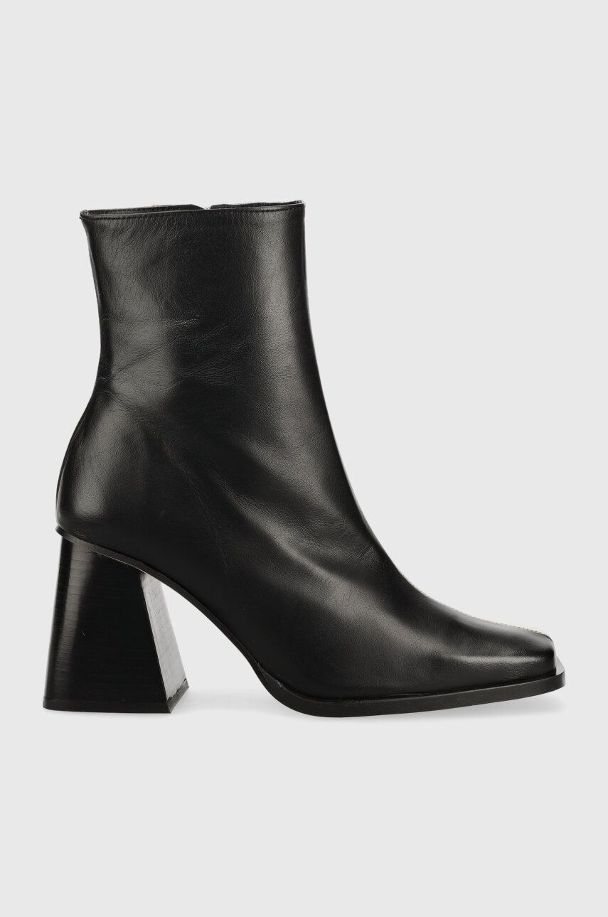 Alohas cizme de piele South femei, culoarea negru, cu toc drept, S00013.133 Alohas cizme de piele South femei, culoarea negru, cu toc drept, S00013.133