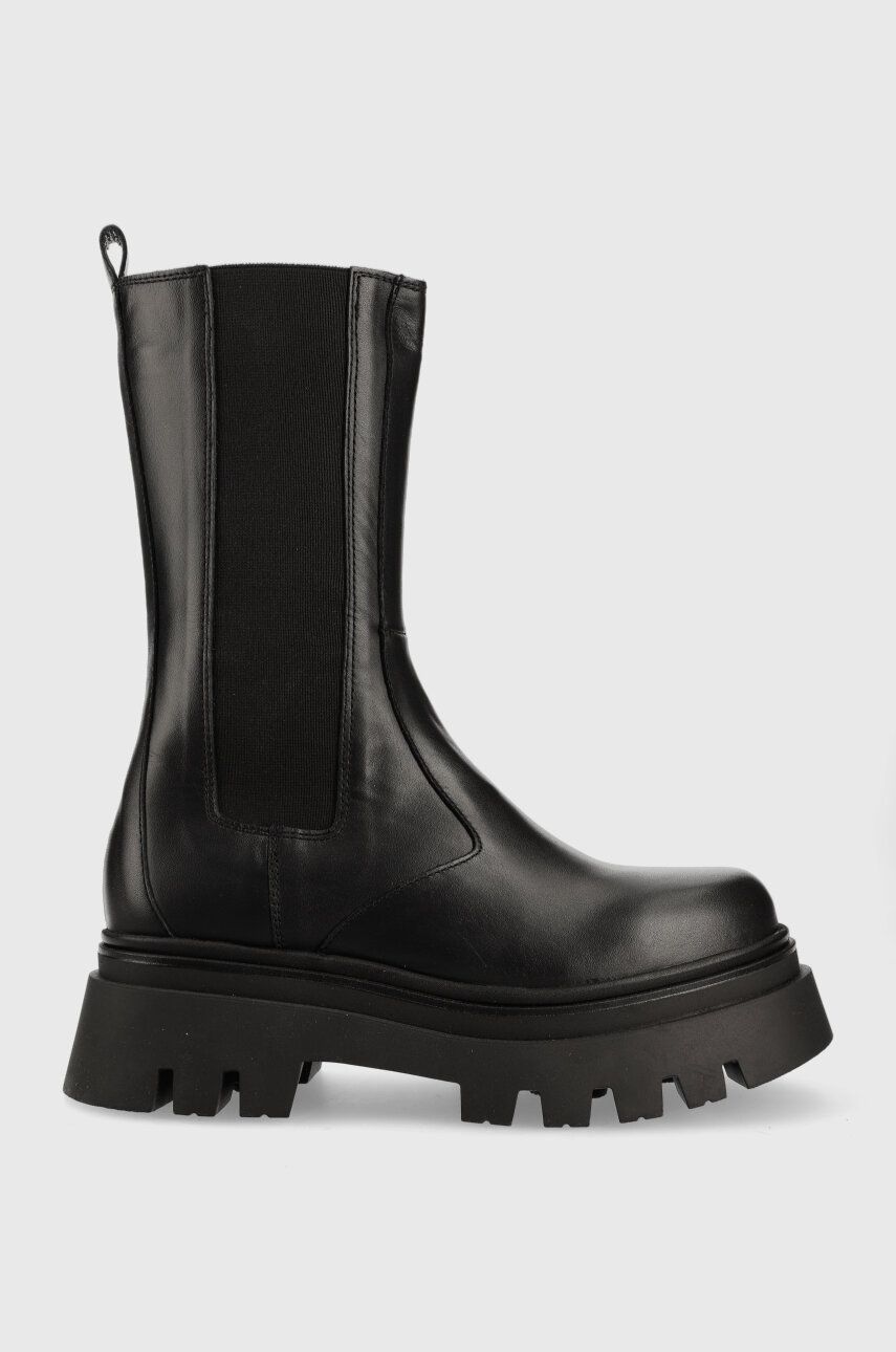 Alohas ghete chelsea de piele All Rounder femei, culoarea negru, cu platforma, S00177.253 Alohas ghete chelsea de piele All Rounder femei, culoarea negru, cu platforma, S00177.253