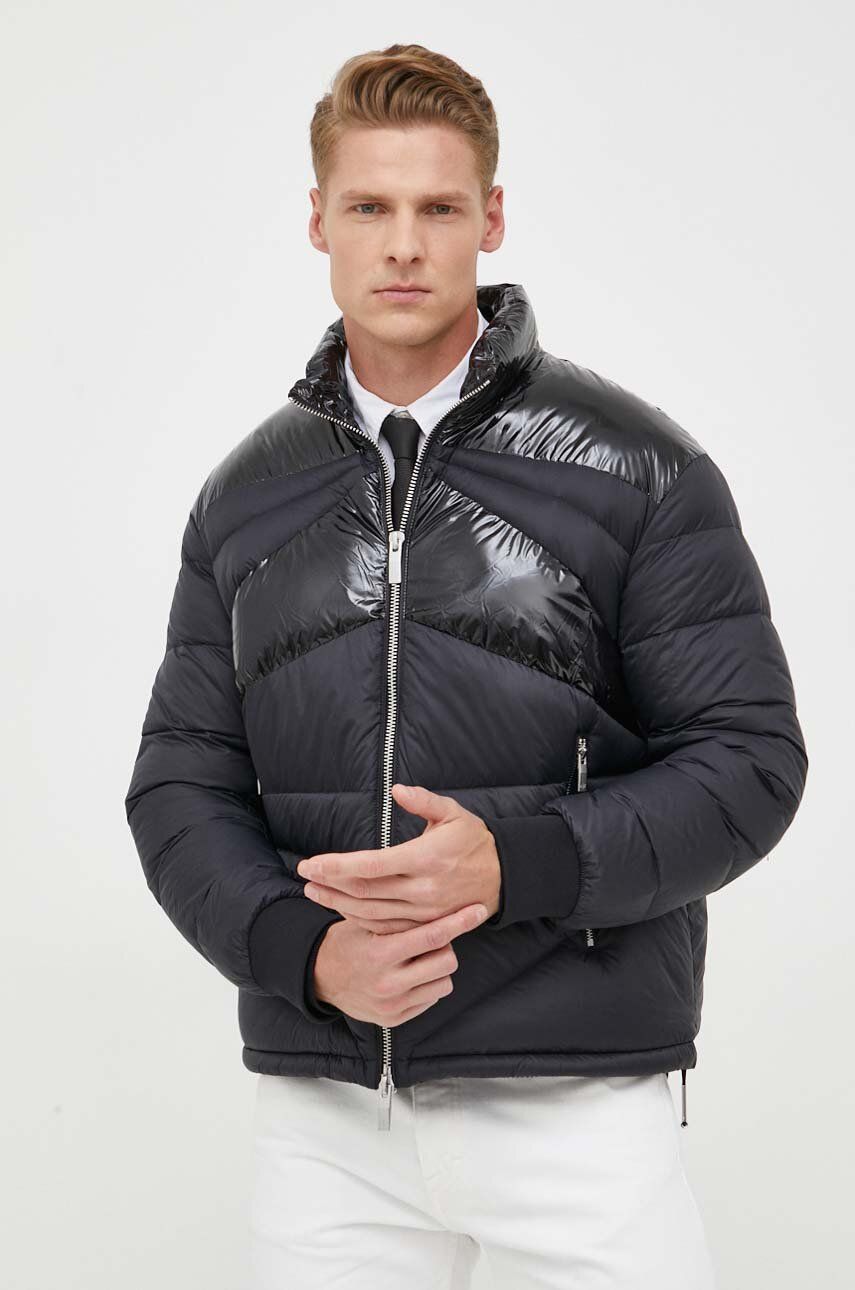 Armani Exchange geaca de puf barbati, culoarea negru, de iarna Armani Exchange geaca de puf barbati, culoarea negru, de iarna