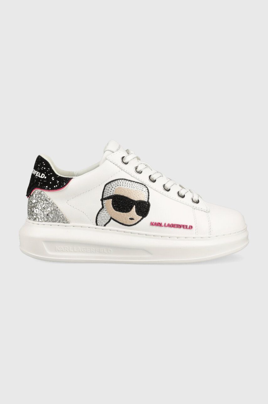 Karl Lagerfeld sneakers din piele KAPRI KC culoarea alb, KL62570N Karl Lagerfeld sneakers din piele KAPRI KC culoarea alb, KL62570N