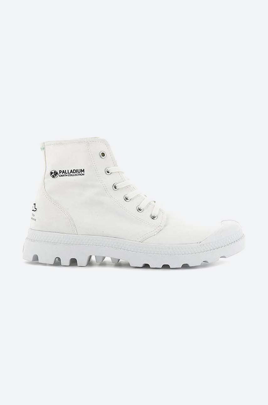 Palladium tenisi Pampa Hi Organic II Vegan femei, culoarea alb Palladium tenisi Pampa Hi Organic II Vegan femei, culoarea alb