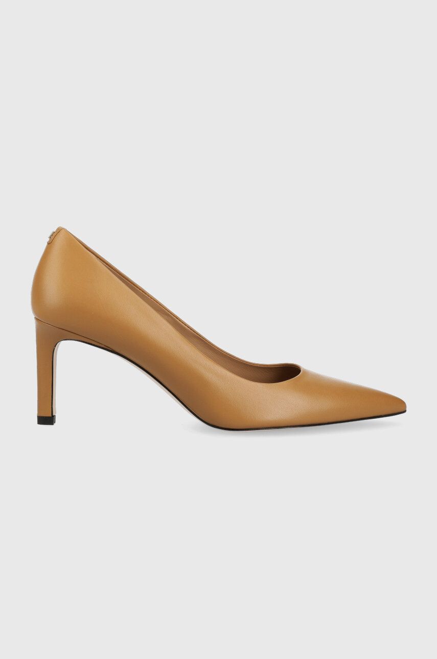 BOSS stilettos de piele Janet Pump 70-N_N culoarea maro, 50498836 BOSS stilettos de piele Janet Pump 70-N_N culoarea maro, 50498836