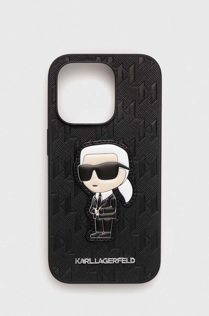Karl Lagerfeld husă pentru telefon iPhone 14 Pro 6,1" culoarea negru Karl Lagerfeld husă pentru telefon iPhone 14 Pro 6,1" culoarea negru
