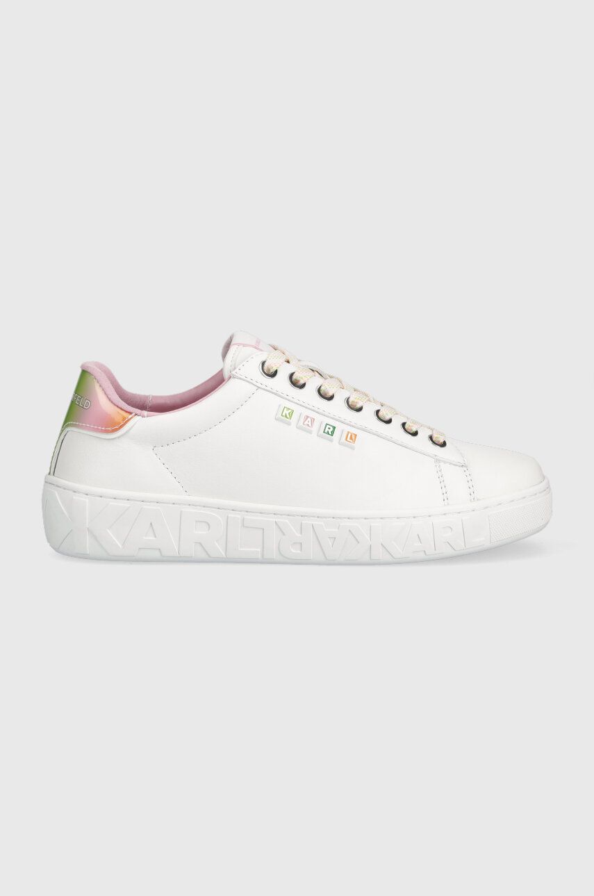 Karl Lagerfeld sneakers din piele KUPSOLE III culoarea alb, KL61073 Karl Lagerfeld sneakers din piele KUPSOLE III culoarea alb, KL61073