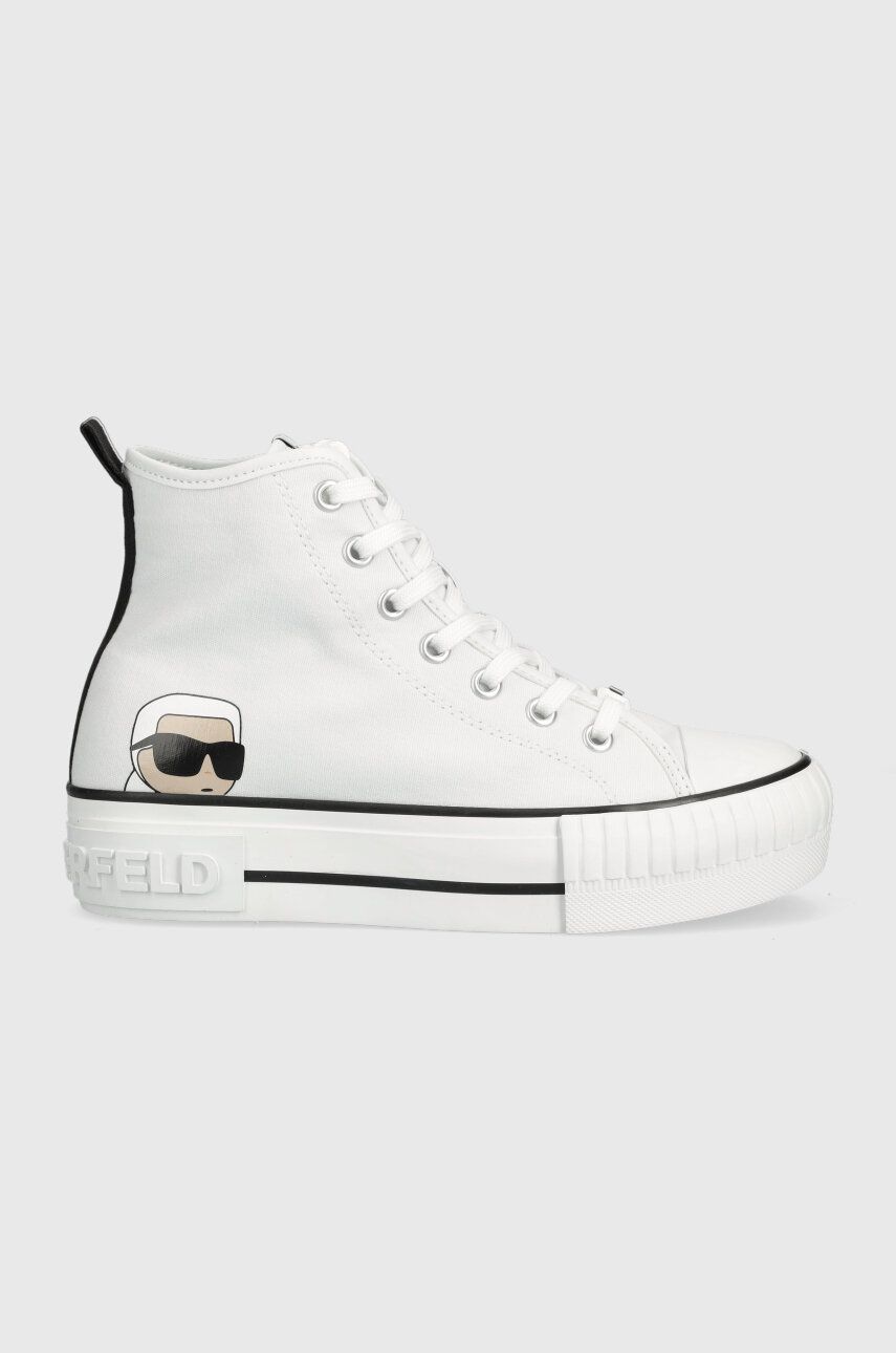 Karl Lagerfeld tenisi KAMPUS MAX femei, culoarea alb, KL60450N Karl Lagerfeld tenisi KAMPUS MAX femei, culoarea alb, KL60450N