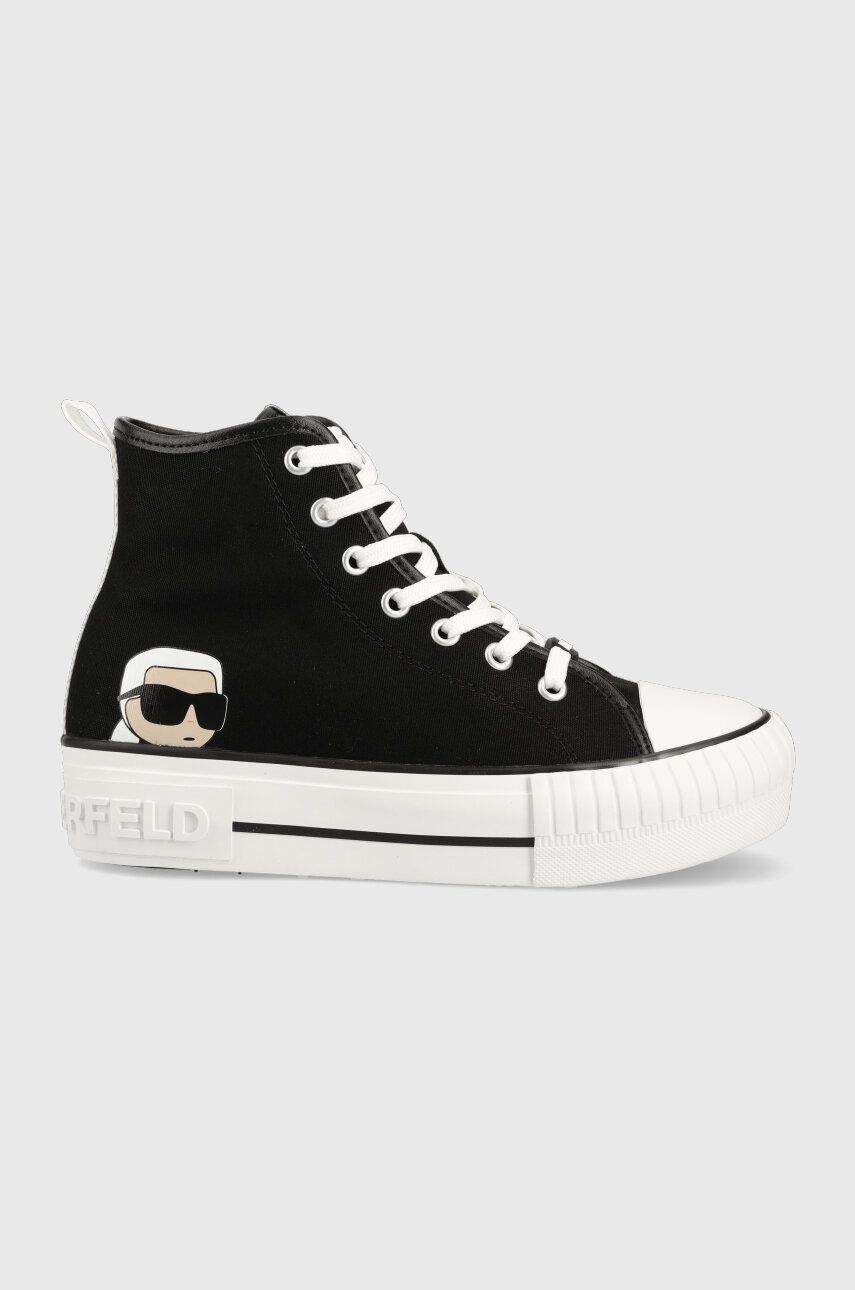 Karl Lagerfeld tenisi KAMPUS MAX femei, culoarea negru, KL60450N Karl Lagerfeld tenisi KAMPUS MAX femei, culoarea negru, KL60450N