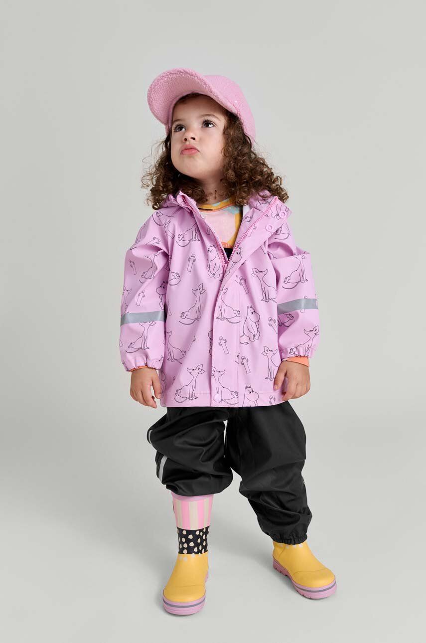 Reima jachetă și pantaloni pentru copii Moomin Plask culoarea violet Reima jachetă și pantaloni pentru copii Moomin Plask culoarea violet