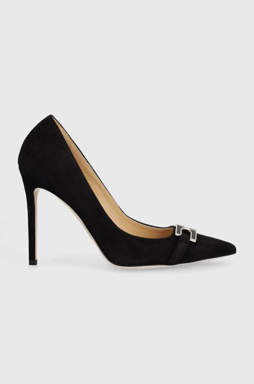 Elisabetta Franchi tocuri din piele intoarsa culoarea negru, SA47B36E2 Elisabetta Franchi tocuri din piele intoarsa culoarea negru, SA47B36E2