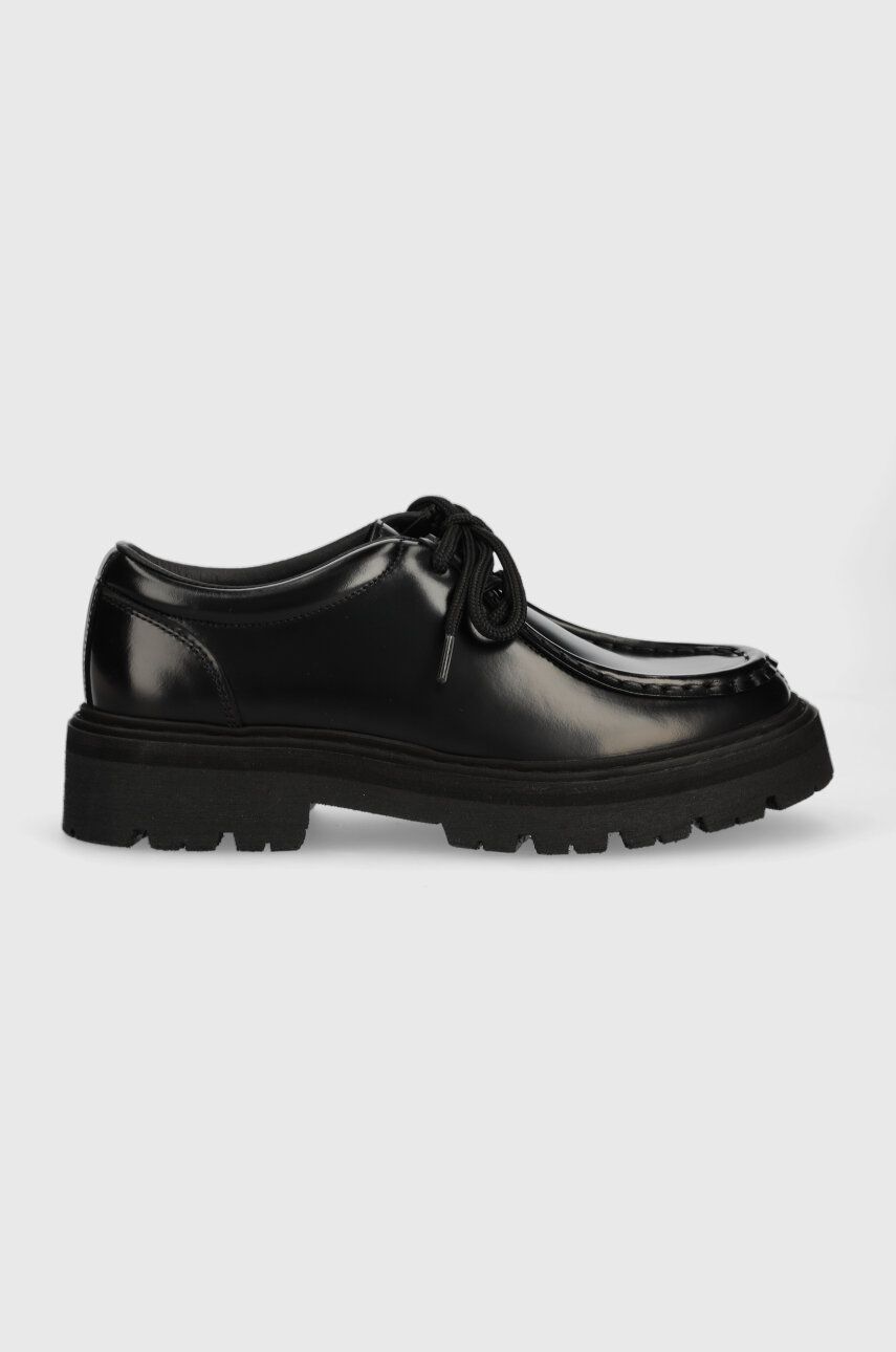 GARMENT PROJECT pantofi de piele Spike Lace femei, culoarea negru, cu platforma, GPW2367 GARMENT PROJECT pantofi de piele Spike Lace femei, culoarea negru, cu platforma, GPW2367