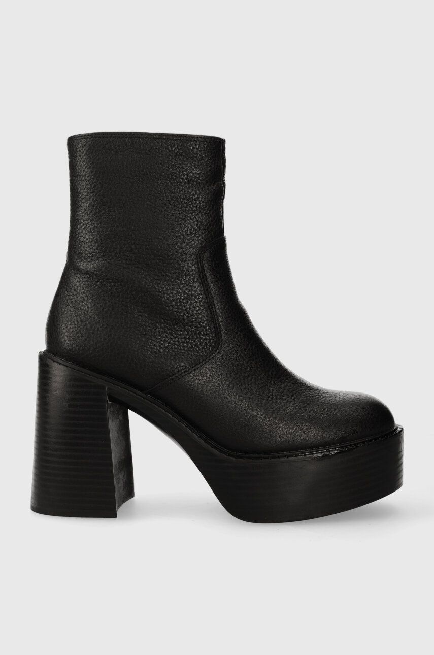 Aldo cizme de piele Myrelle femei, culoarea negru, cu toc drept, 13621067Myrelle Aldo cizme de piele Myrelle femei, culoarea negru, cu toc drept, 13621067Myrelle