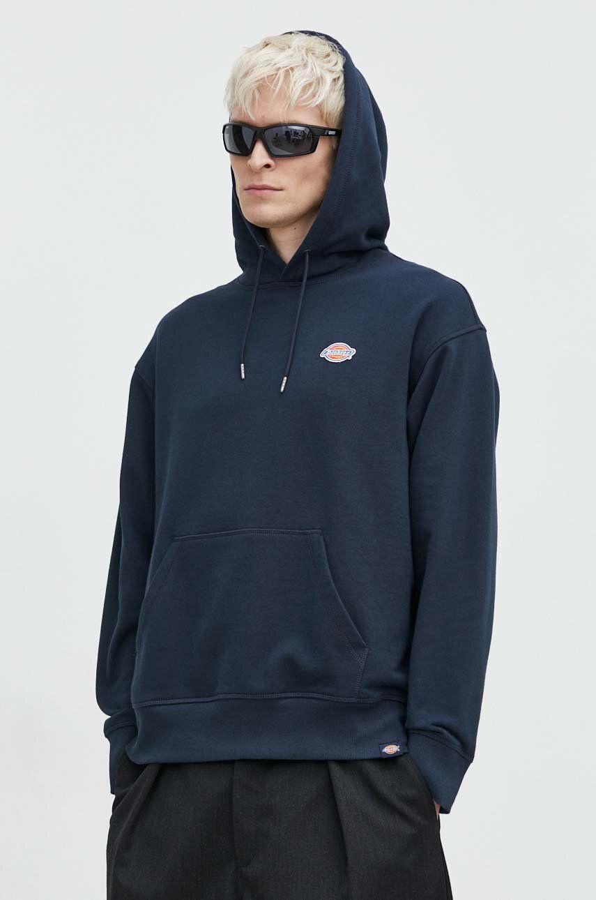 Dickies hanorac de bumbac barbati, culoarea negru, cu glugă, neted Dickies hanorac de bumbac barbati, culoarea negru, cu glugă, neted