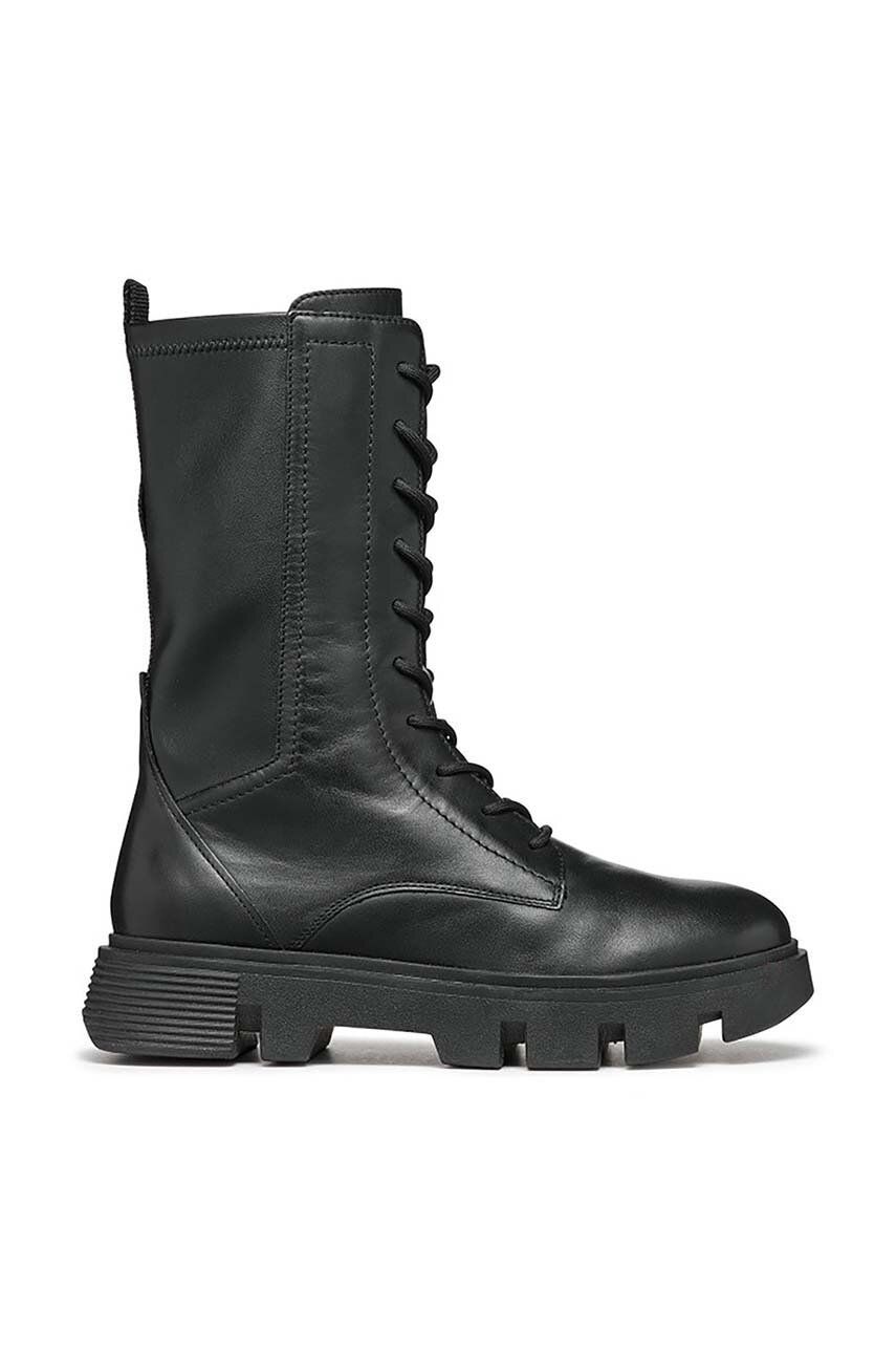 Geox bocanci D VILDE H femei, culoarea negru, cu toc plat, D26UAH 043KB C9997 Geox bocanci D VILDE H femei, culoarea negru, cu toc plat, D26UAH 043KB C9997