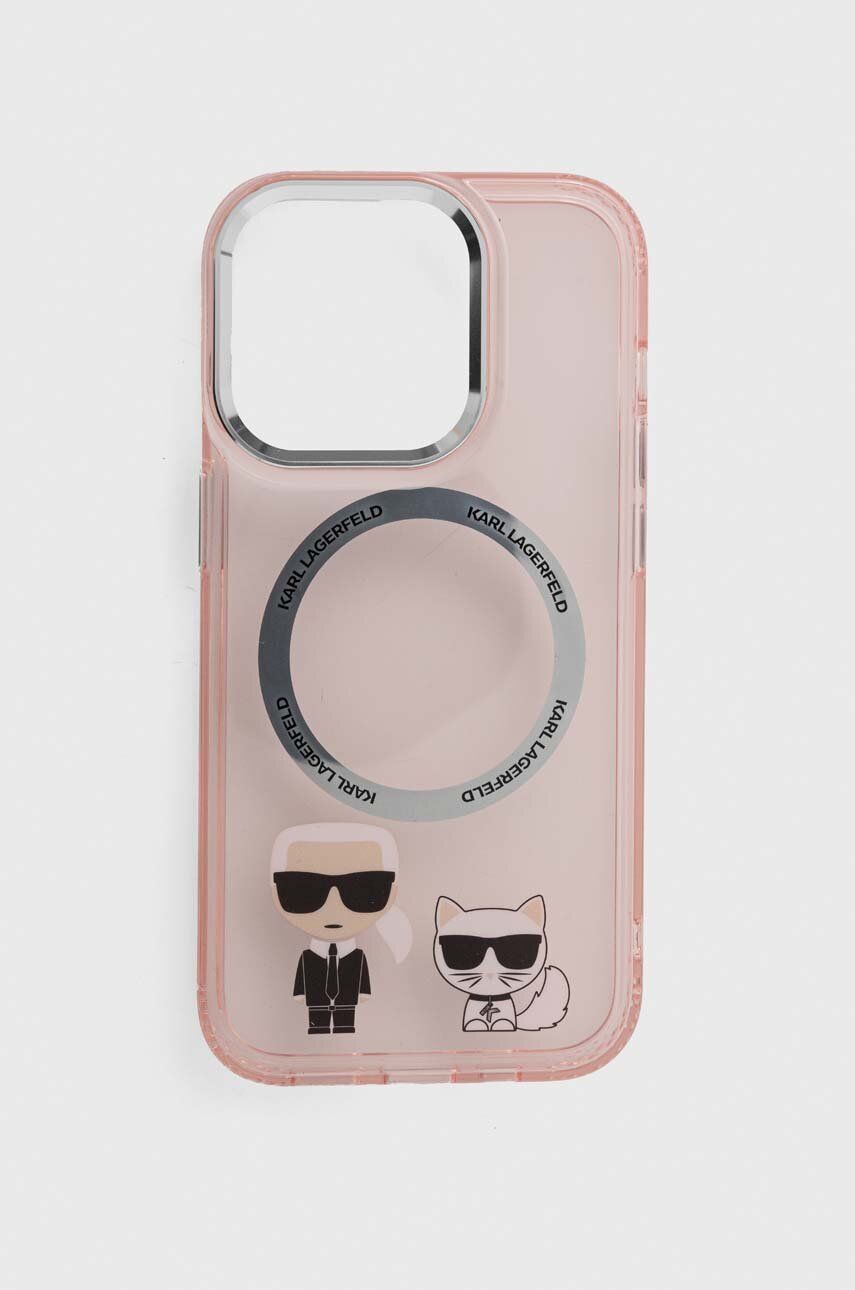 Karl Lagerfeld Husă pentru telefon iPhone 14 Pro 6,1" culoarea roz Karl Lagerfeld Husă pentru telefon iPhone 14 Pro 6,1" culoarea roz