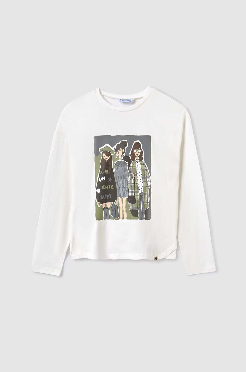 Mayoral longsleeve din bumbac pentru copii culoarea gri Mayoral longsleeve din bumbac pentru copii culoarea gri