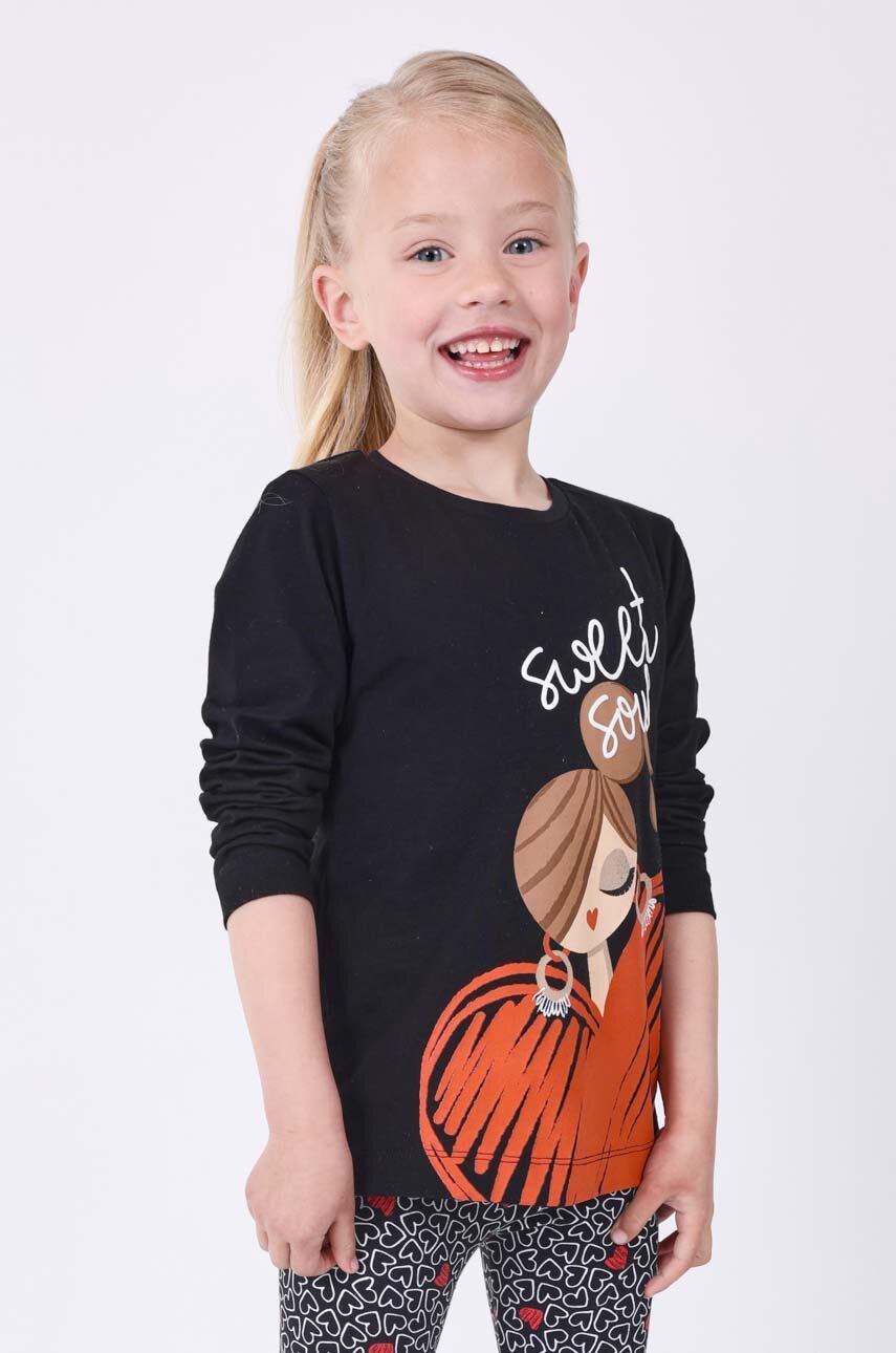 Mayoral longsleeve din bumbac pentru copii culoarea negru Mayoral longsleeve din bumbac pentru copii culoarea negru