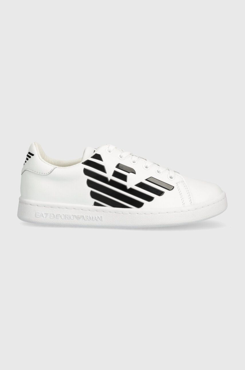 EA7 Emporio Armani sneakers din piele pentru copii culoarea alb EA7 Emporio Armani sneakers din piele pentru copii culoarea alb