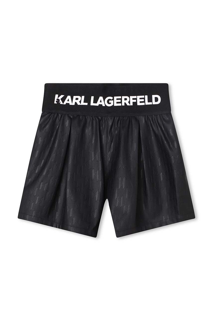 Karl Lagerfeld pantaloni scurti copii culoarea negru, modelator Karl Lagerfeld pantaloni scurti copii culoarea negru, modelator
