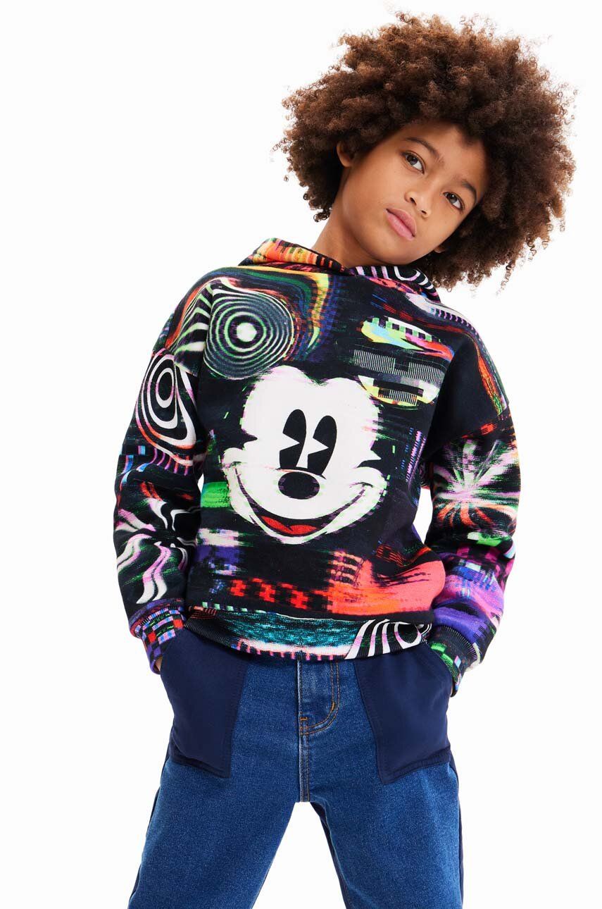 Desigual hanorac de bumbac pentru copii x Disney cu glugă, modelator Desigual hanorac de bumbac pentru copii x Disney cu glugă, modelator