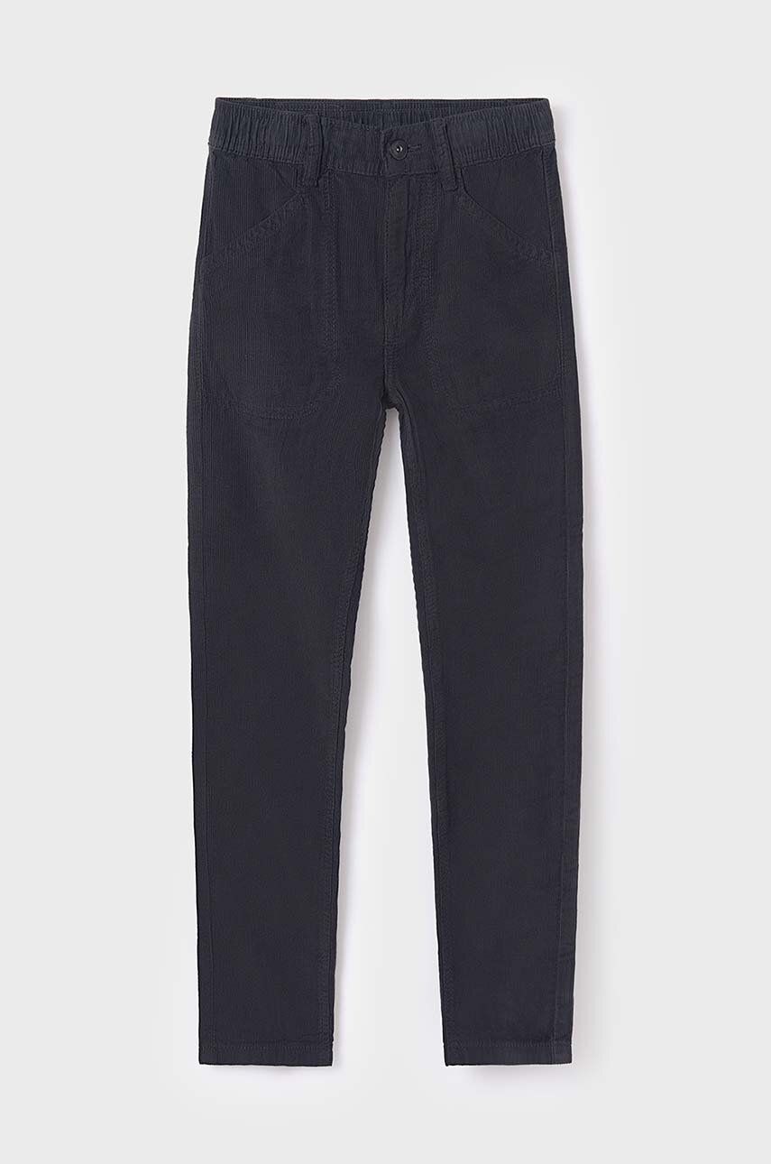 Mayoral pantaloni de bumbac pentru copii joggery culoarea gri, neted Mayoral pantaloni de bumbac pentru copii joggery culoarea gri, neted