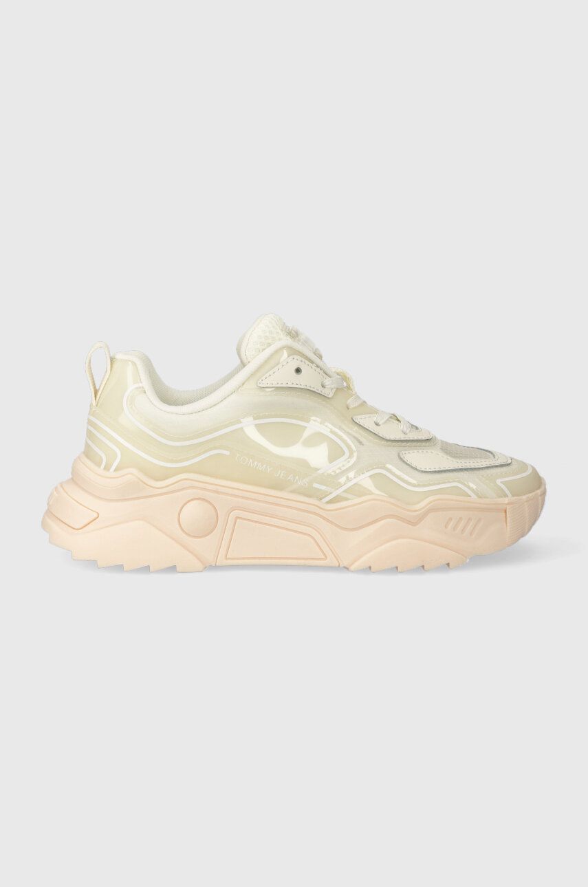 Tommy Jeans sneakers TJW CHUNKY RUNNER culoarea bej, EN0EN02190 Tommy Jeans sneakers TJW CHUNKY RUNNER culoarea bej, EN0EN02190
