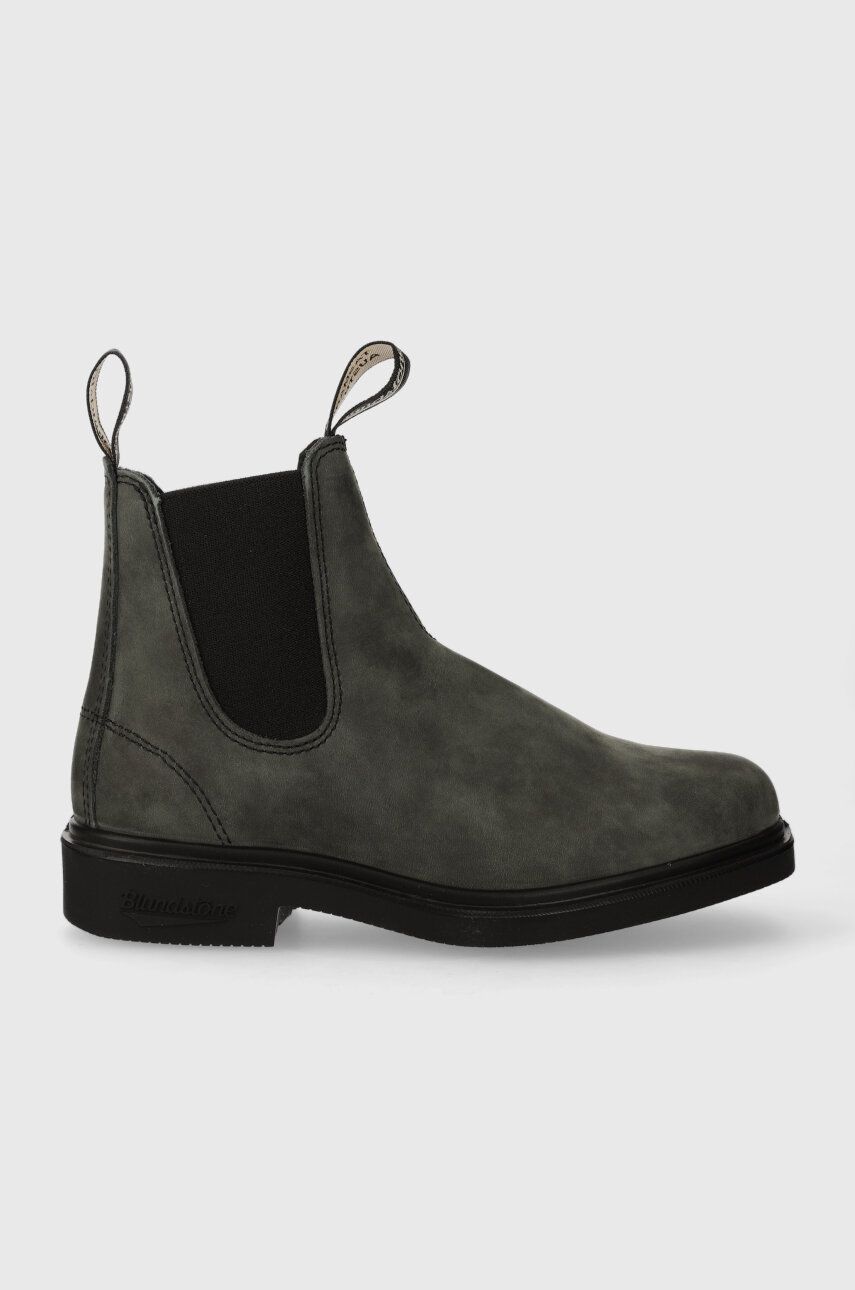 Blundstone botine din piele intoarsa femei, culoarea gri, cu toc plat, 1308.Rustic.Black Blundstone botine din piele intoarsa femei, culoarea gri, cu toc plat, 1308.Rustic.Black