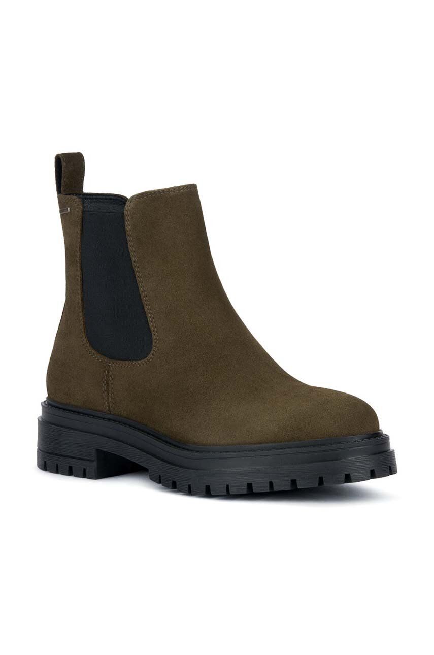Geox botine din piele intoarsa D IRIDEA B ABX A femei, culoarea maro, cu toc plat, D26D0A 00022 C3704 Geox botine din piele intoarsa D IRIDEA B ABX A femei, culoarea maro, cu toc plat, D26D0A 00022 C3704