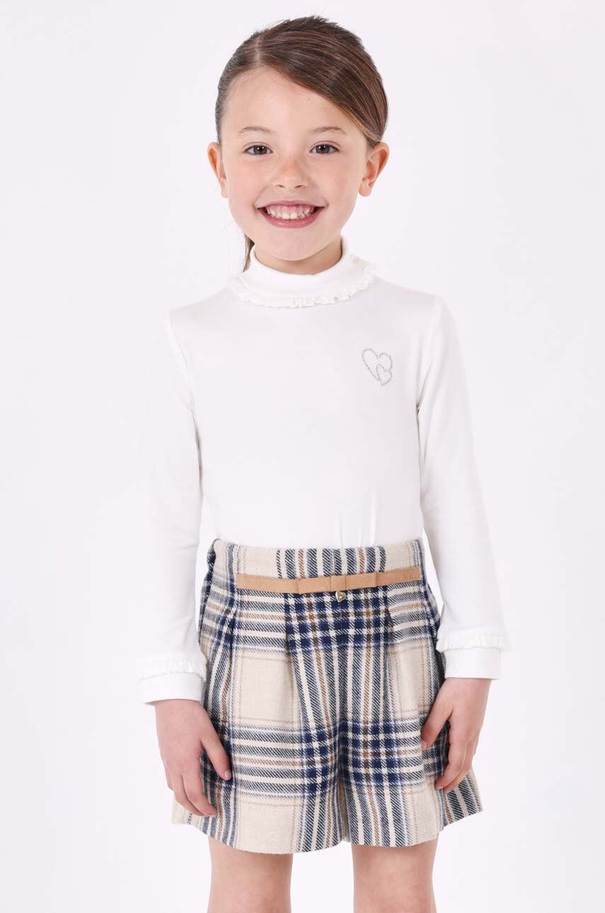 Mayoral pantaloni scurți din amestec de lână pentru copii culoarea albastru marin, modelator Mayoral pantaloni scurți din amestec de lână pentru copii culoarea albastru marin, modelator