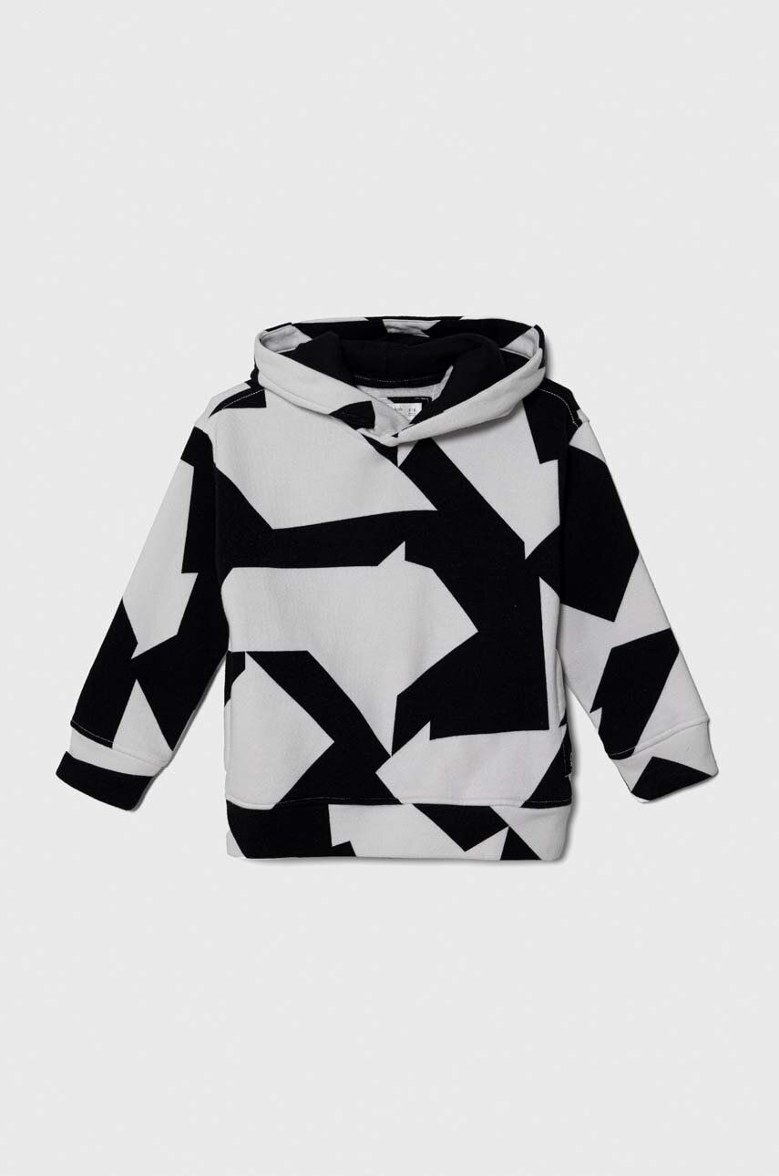 Abercrombie & Fitch bluza copii culoarea alb, cu glugă, modelator Abercrombie & Fitch bluza copii culoarea alb, cu glugă, modelator